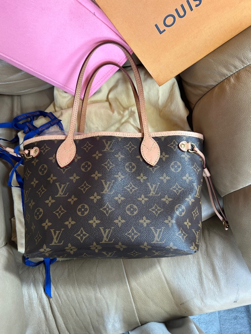 PRISTINE RARE💗 LV Neverfull Set PM PIVIONE💗 - Picture 9 of 16